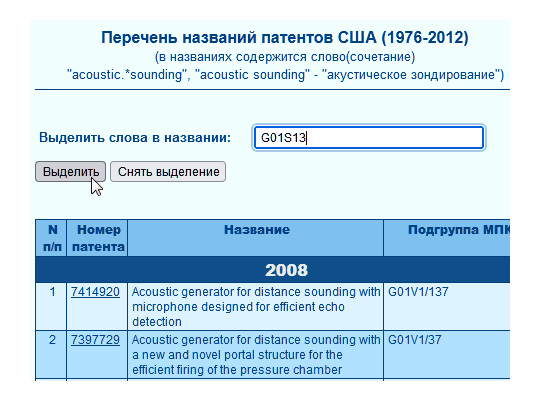 10. Выделим часть наименования подгруппы ''G01S13''