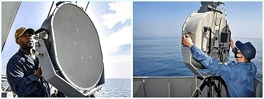 Система LRAD-RX, установленная на корабле