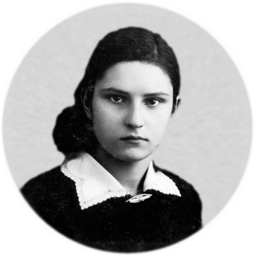 Вера Палагина в школе, 1937 г.
