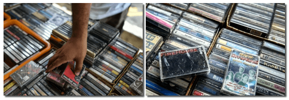 80-е годы. Прилавки в музыкальных магазинах Сингапура